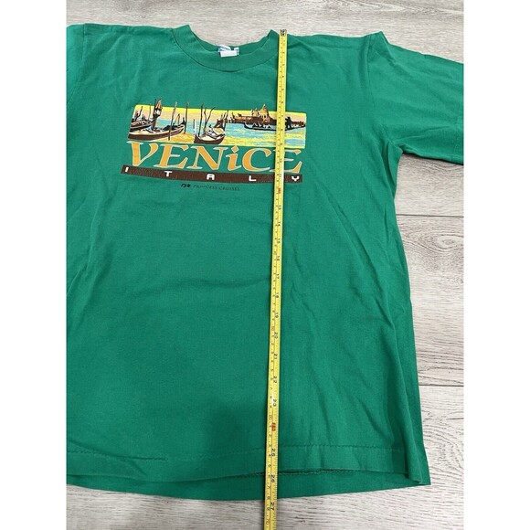 Princess Cruises Single Stitch Shirt | Vintage | Venice Italy Green | Mens Large - Picture 7 of 10